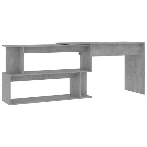 Eckschreibtisch betongrau - eckschreibtisch,