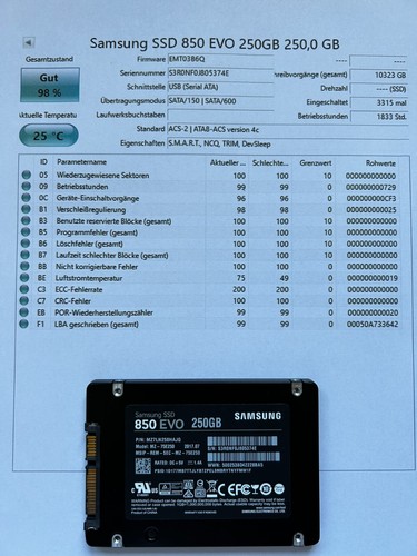 Samsung 850 evo 250gb - samsung, 2,5