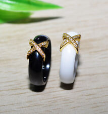 KERAMIK Ring STRASS gold