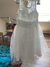 Blumenmädchenkleid /Kommunionkleid Gr.134/140 top Zustand 