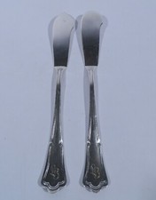 Gebr. Hepp Chippendale Butter und Käsemesser 90 er Silber Besteck Monogramm LB  