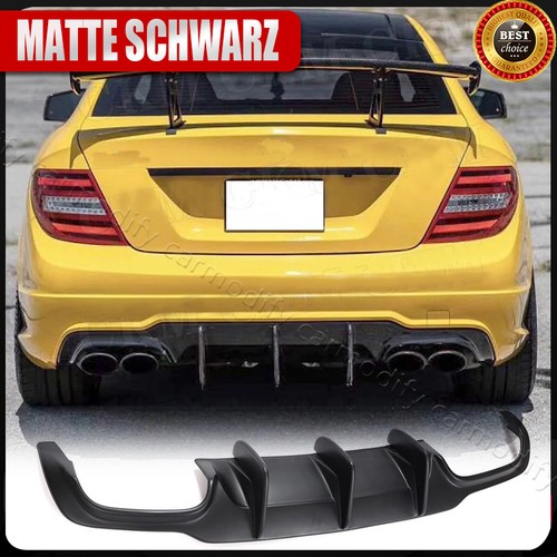 Matte schwarz heckdiffusor - schwarz,