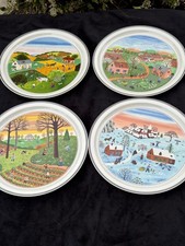 Villeroy & Boch Set Naïf 4 x Wandteller 4 Jahreszeiten