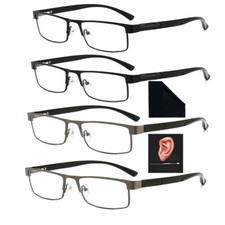 4x Herren Lesebrille Metall