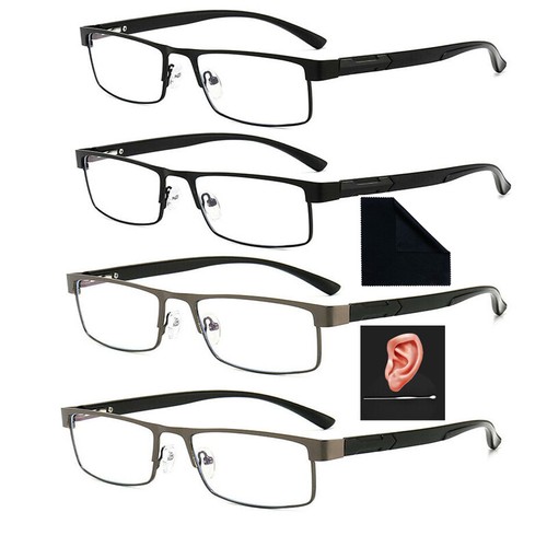 Herren lesebrille metall - 4x,