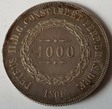 Brasilien 1861 1000 Reis
