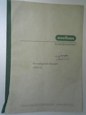 NordMende Kundendienst Fernsehgeräte-Baujahr 1955/56