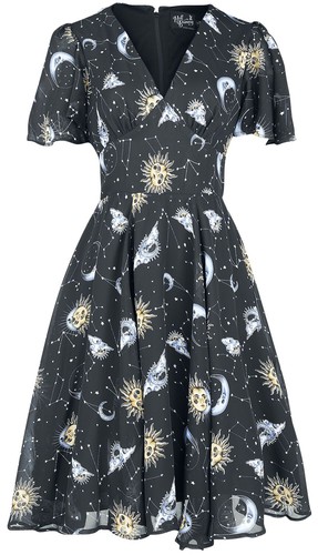 Hell bunny mittellanges kleid - bunny,