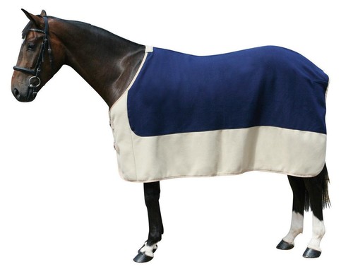 Fleecedecke zweifarbig blau