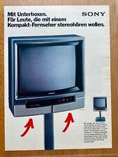 Sony Trinitron Stereo Fernseher Original 1982 Vintage Advert Werbung Reklame