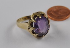 Solitär siegel ring amethyst - siegel,