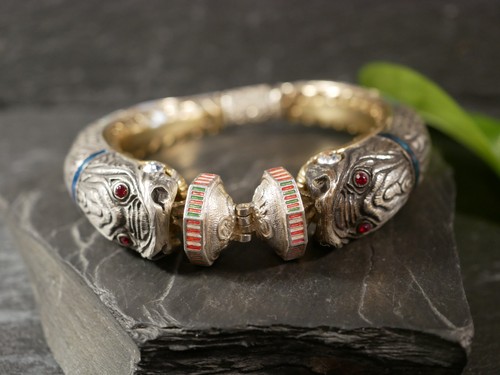 Silber armreif teilvergoldet - silber,