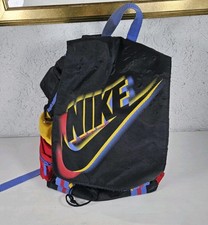 Nike Rucksack Vintage 90er Multicolor Retro Schwarz