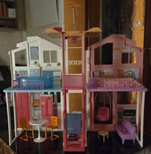 Mattel Barbie Traumvilla 4 Zimmer, Dachterrasse, Aufzug, Fahrstuhl, klappbar
