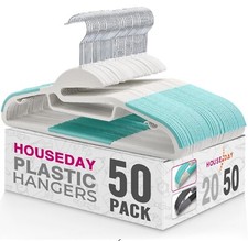 50 Stück Kleiderbügel Bügel Kunststoff Hosenstange Wäschebügel Krawatte drehbar