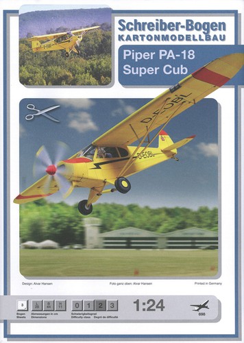 Kartonmodell piper super cub - piper,