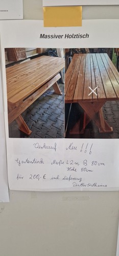 Massiver holz gartentisch - massiver,