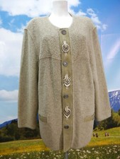 Sigi Scheiber Austria grün mit speckigem Besatz fesche Walkjacke Jacke Gr.54