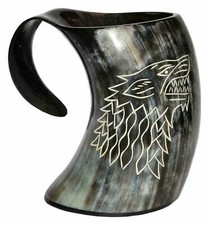 Wikinger Trinkhorn Becher Wolf
