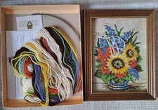Gobelin Stickbild mit Holzrahmen zum Selbersticken