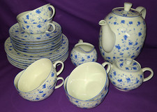 Arzberg 1382 Blaublüte *** TEESERVICE komplett *** 6 Personen *** von 1947-1970