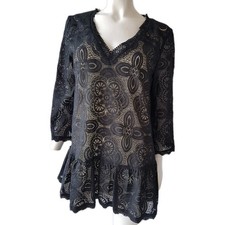 Hallhuber Bluse Tunika schwarz