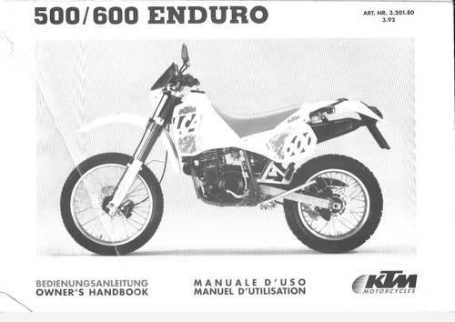 Werkstatthandbuch ktm 600 - werkstatthandbuch,