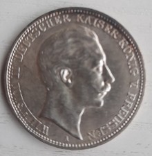 Kaiserreich 3 Mark 1912 Wilhelm II Deutscher Kaiser König von Preussen  Silber