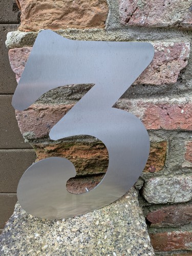 Hausnummer edelstahl höhe - edelstahl, 3