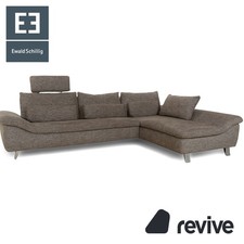 Ewald Schillig Dragon Stoff Ecksofa Grau Sofa Couch manuelle Funktion