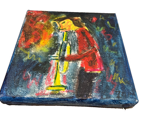 Trompete musik jazz - jazz, acryl/lw