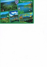 1 x AK color, Mehrbildkarte, "Tegernsee", gelaufen, B4