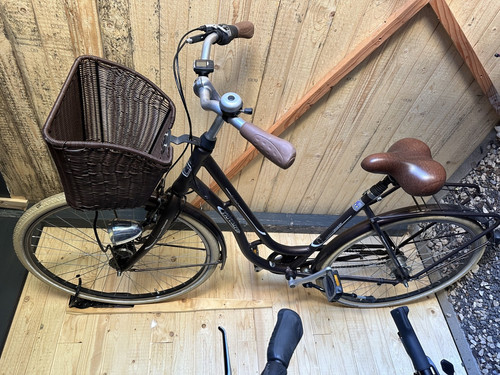 Retro damenfahrrad braun - damenfahrrad,