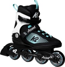 K2 Inliner Inline Skates ASCENT 80 W TEST Inline Skate black/white/turquise
