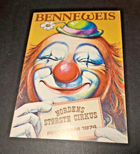 1974 (DK) ZELT programm CIRKUS BENNEWEIS circus cirque circo CAROLIS programme
