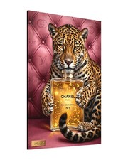Wandbild luxus chanel leopard - chanel,