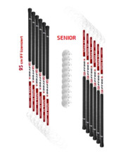 mb-m® Set FreeZ Spike 32 rot Senior - 12 Schläger + 10 Bälle Floorball Unihockey