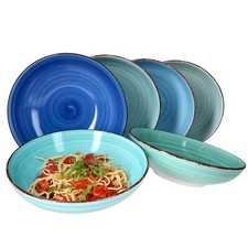 Blue 6er Set Spaghetti-Teller
