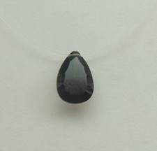 2,0 Carat Concave Schliff Rauchquarz Collier schwebender Stein 925 Silber ca 43