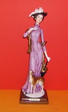 G. Armani Figur Sexy Lady Dame mit Windhund  Capodimonte Florence 