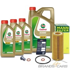 MANN-FILTER ÖLFILTER+8L CASTROL EDGE 5W-30 M FÜR BMW 5-ER E60 E61 525 530d