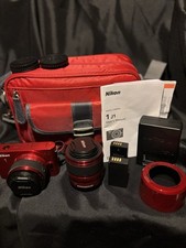 Nikon 1 J1 red Camera W/ 2