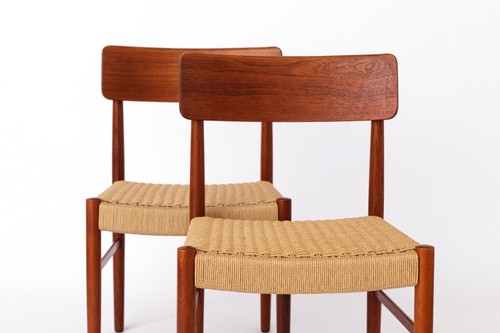 Pair vintage danish dining - pair,
