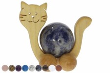  Katze Edelstein Kugel 30mm -