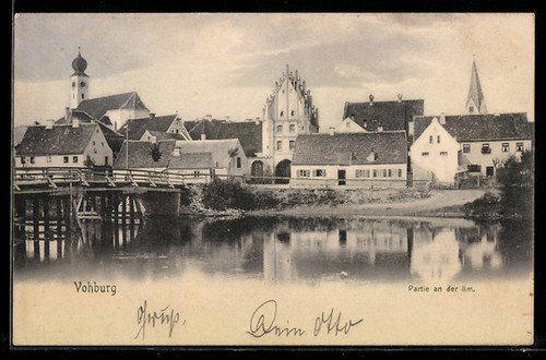 Ansichtskarte vohburg partie - ansichtskarte, vohburg,