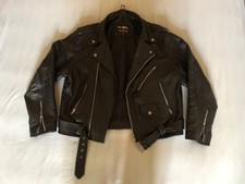schwarze LEDERJACKE M Medium -