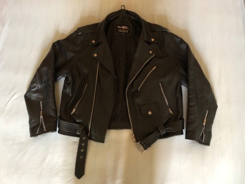 Schwarze lederjacke medium - medium,