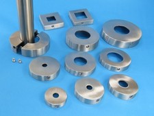 Abdeckrosette Geteilt Abdeckung Blende für Rohr Edelstahl teilbar Rosette V4A