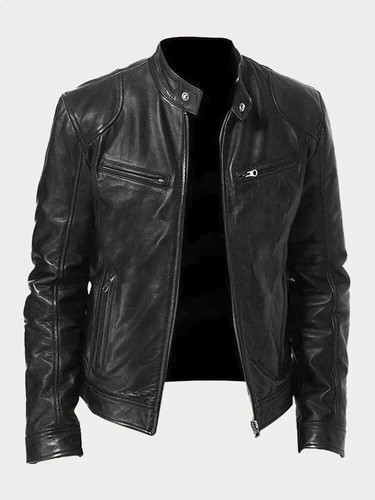 Lässige lederjacke schwarz - lässige,