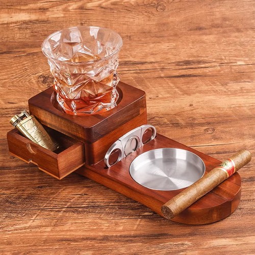 Zigarrenaschenbecher holz set - zigarrenaschenbecher,